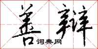 钱沛云善辩行书怎么写