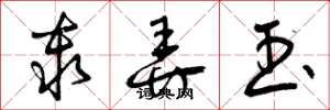 曾庆福秦弄玉草书怎么写