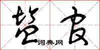 曾庆福盐官草书怎么写