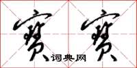梁锦英宝宝草书怎么写