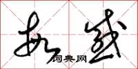 梁锦英敏感草书怎么写