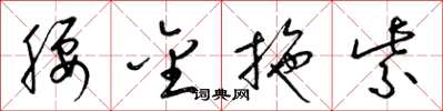 梁锦英腰金拖紫草书怎么写