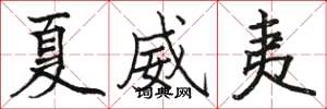 骆恒光夏威夷楷书怎么写