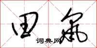 梁锦英田鼠草书怎么写