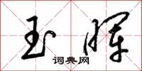 梁锦英玉晖草书怎么写