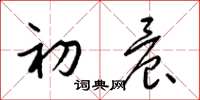 梁锦英初晨草书怎么写