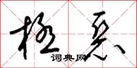 梁锦英极恶草书怎么写