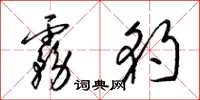 梁锦英雾豹草书怎么写