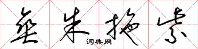 梁锦英垂朱拖紫草书怎么写