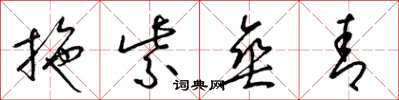 梁锦英拖紫垂青草书怎么写