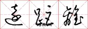 梁锦英远距离草书怎么写
