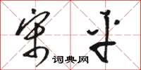 骆恒光宋平草书怎么写