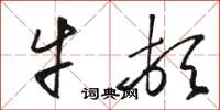 骆恒光牛顿草书怎么写