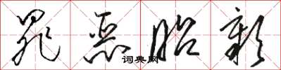 骆恒光罪恶昭彰草书怎么写