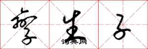 梁锦英孪生子草书怎么写