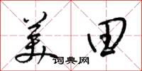梁锦英美田草书怎么写