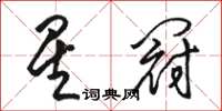 骆恒光星冠草书怎么写
