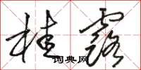 骆恒光桂露草书怎么写