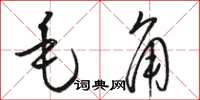 骆恒光毛角草书怎么写