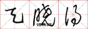 骆恒光天晓得草书怎么写
