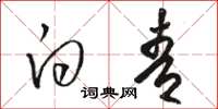 骆恒光白青草书怎么写