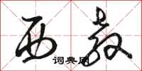 骆恒光西教草书怎么写