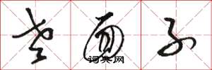 骆恒光老面子草书怎么写