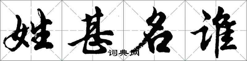 胡问遂姓甚名谁行书怎么写