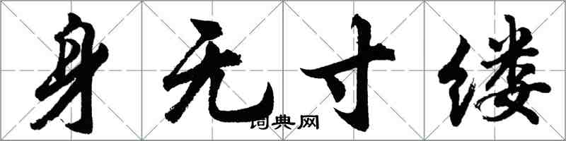 胡问遂身无寸缕行书怎么写