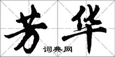 胡问遂芳华行书怎么写