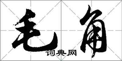 胡问遂毛角行书怎么写