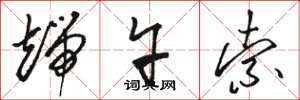 骆恒光端午索草书怎么写
