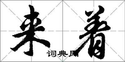 胡问遂来着行书怎么写