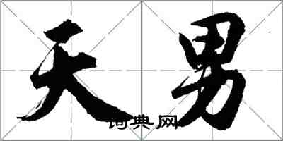 胡问遂天男行书怎么写