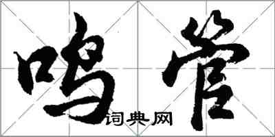胡问遂鸣管行书怎么写