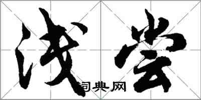 胡问遂浅尝行书怎么写