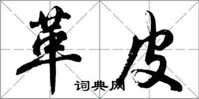 胡问遂革皮行书怎么写