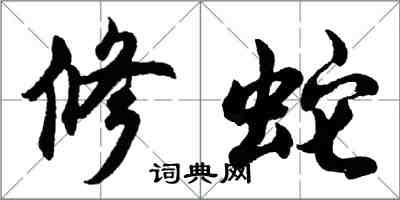 胡问遂修蛇行书怎么写