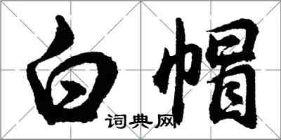 胡问遂白帽行书怎么写