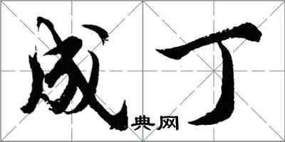 胡问遂成丁行书怎么写