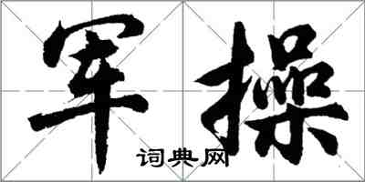 胡问遂军操行书怎么写