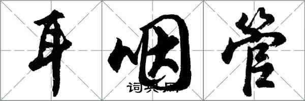 胡问遂耳咽管行书怎么写