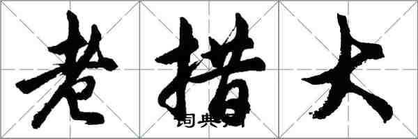 胡问遂老措大行书怎么写