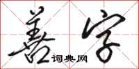 骆恒光善字行书怎么写