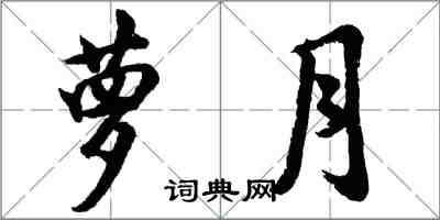 胡问遂萝月行书怎么写