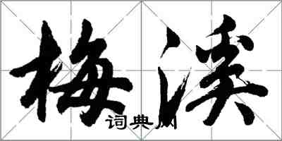胡问遂梅溪行书怎么写