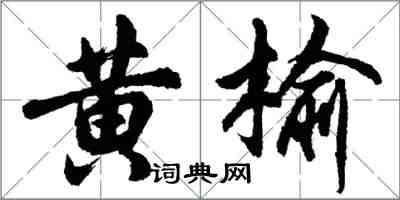胡问遂黄榆行书怎么写