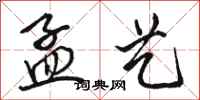 骆恒光孟艺行书怎么写