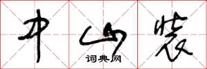 王冬龄中山装草书怎么写