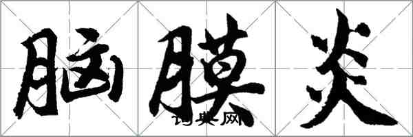 胡问遂脑膜炎行书怎么写